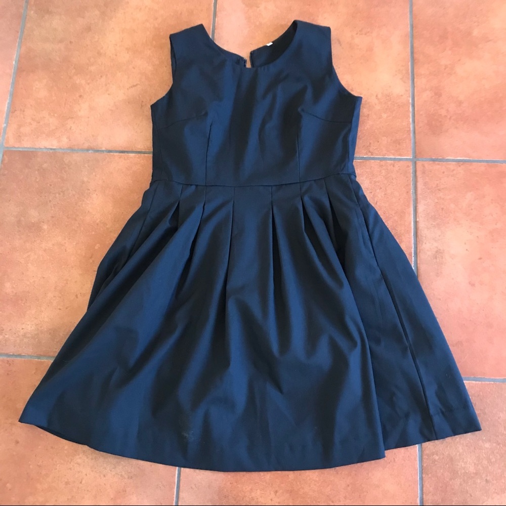 Muji navy sleeveless fit and flare dress